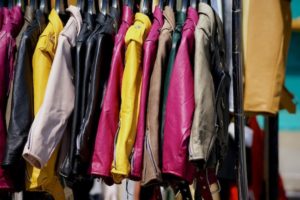 unwanted clothing hanging on rack