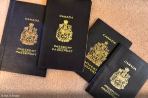 four Canadian passports are an example of essential documents for a deceased person