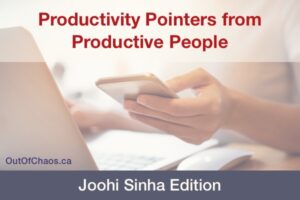 productive person working on laptop computer and smartphone - Joohi Sinha edition