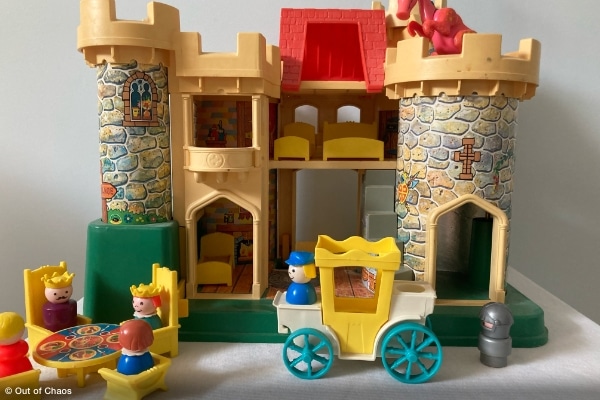 1974 Fisher Price castle as an example of downsizing vintage toys